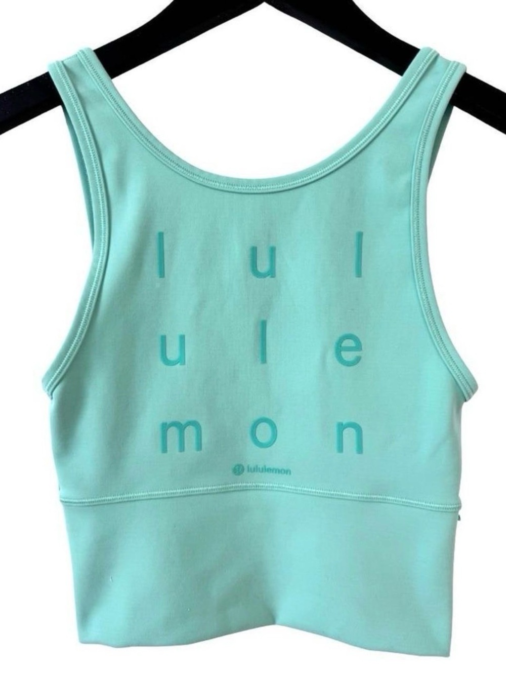 Lululemon Power Pivot Everlux Tank Wild Mint XXSS Reversible Spell-Out Workout - Picture 3 of 6